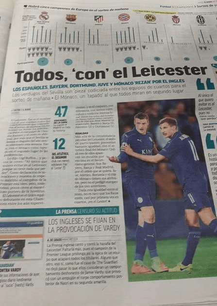  Marca describe Leicester as the 'name all the quarter-finalists dream of' in the draw