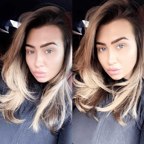  Lauren Goodger shared an all natural selfie on Thursday