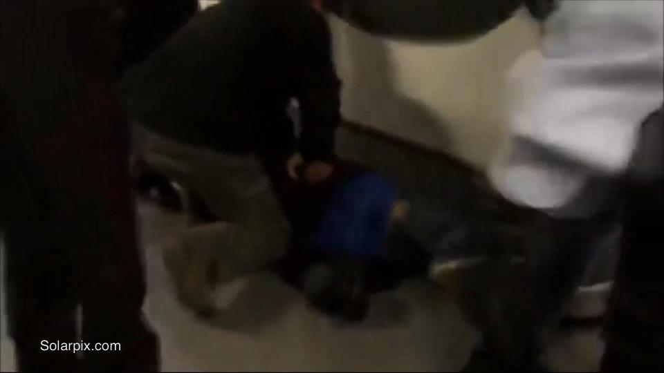  He was pinned to the ground by cops before being interviewed by investigators