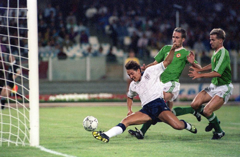  Before pooing himself on the field, Gary Lineker scored against Ireland