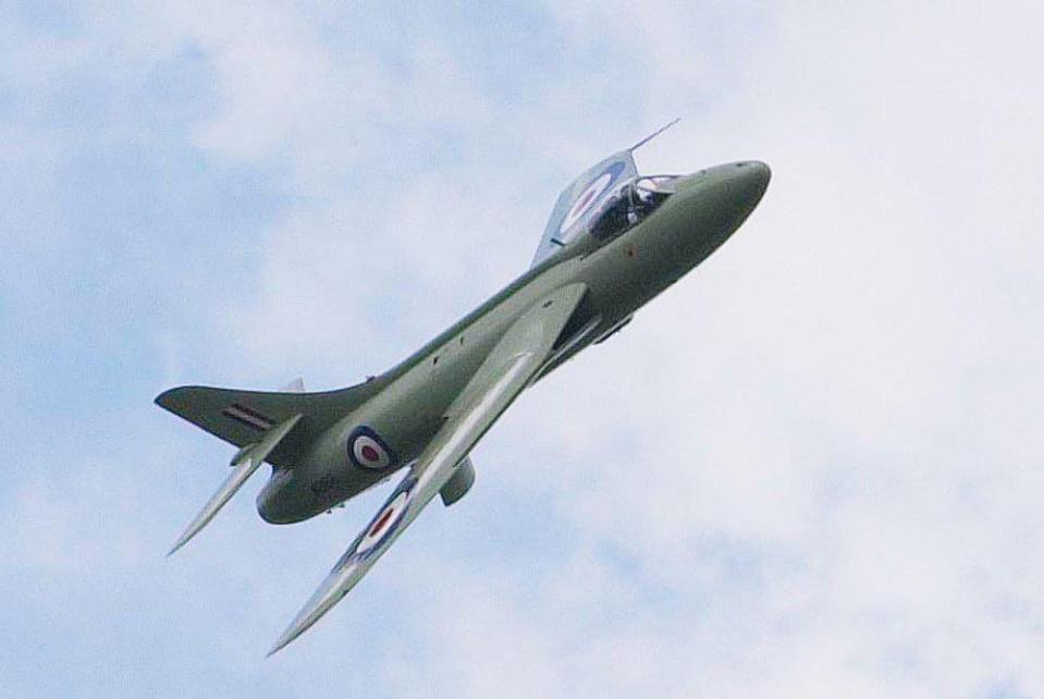  A Hawker Hunter jet fighter similar to the one involved in the tragedy