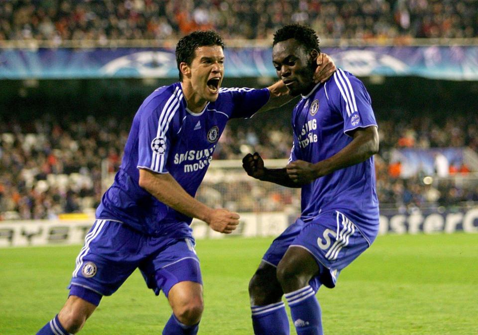  Michael Essien was the unlikely Chelsea hero in their quarter-final win over Valencia