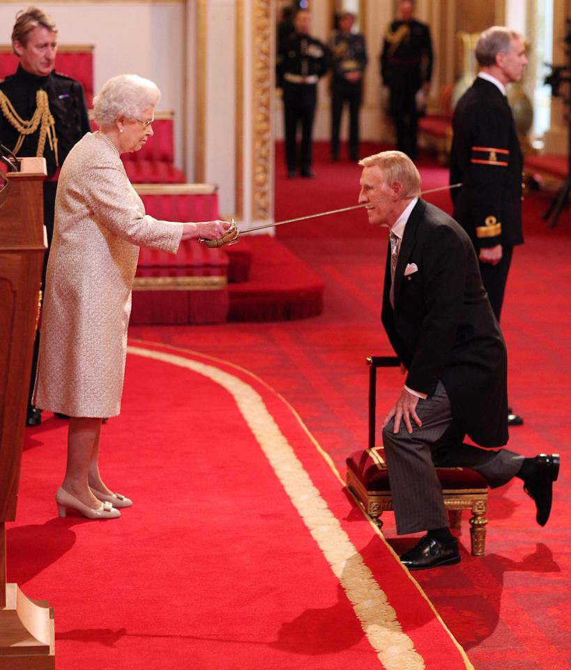  Bruce is knighted by the Queen in 2011