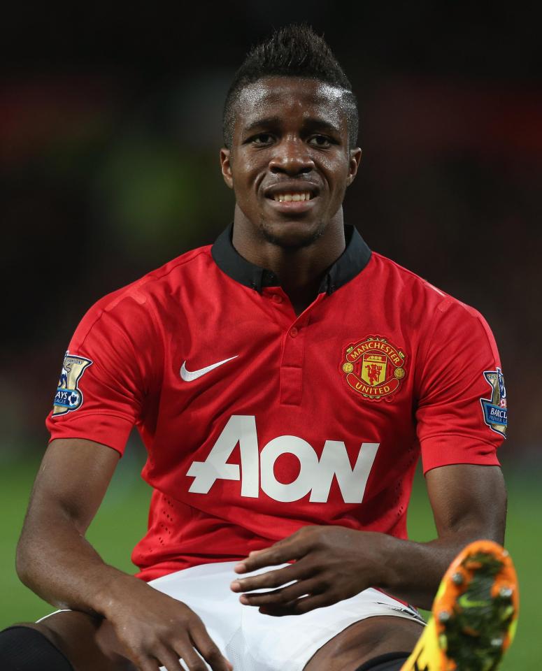  Wilfried Zaha struggled to break into Man United's team during two seasons