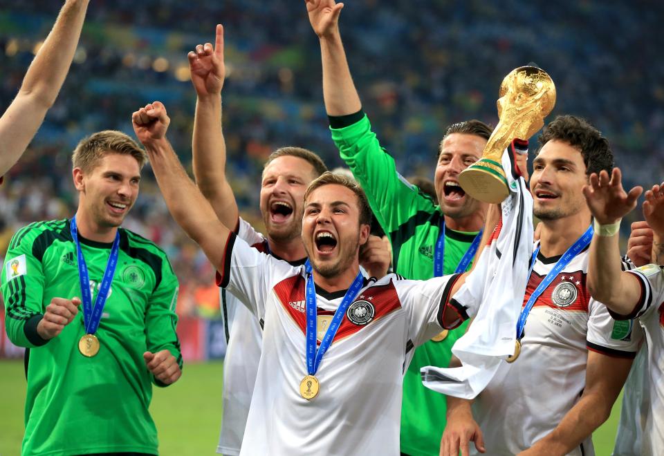  Germany lifted the World Cup in 2014 thanks to Mario Gotze's goal in the final