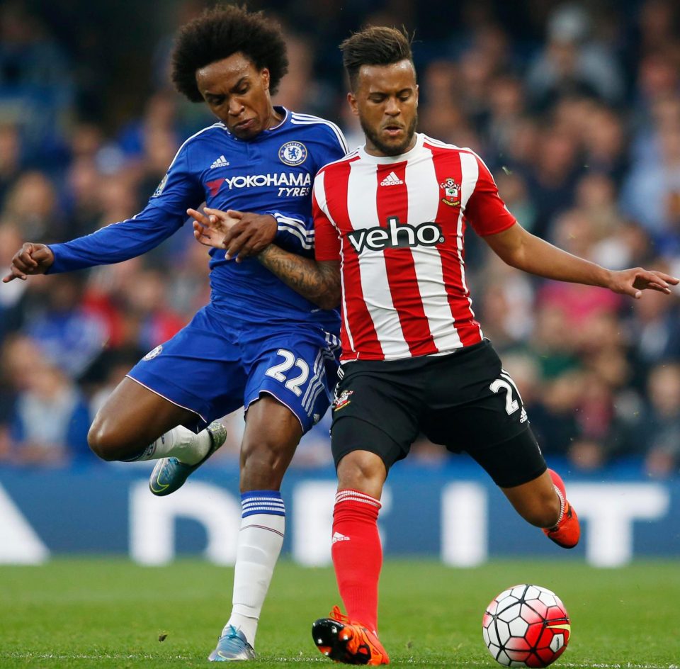  Bertrand in action for Southampton against Chelsea