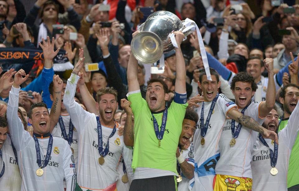  Iker Casillas won three Champions League titles at Real Madrid, most recently in 2014