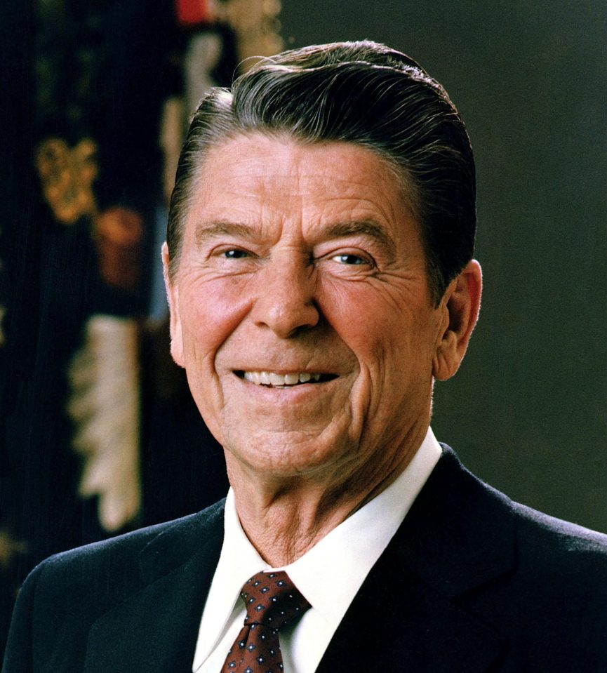  Former US president Ronald Reagan was the target of a gunman while playing Augusta