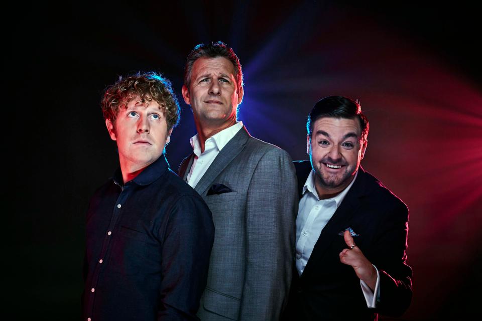  This week, Adam Hills and Josh Widdicombe are joined by Harry Hill and Brian Cox