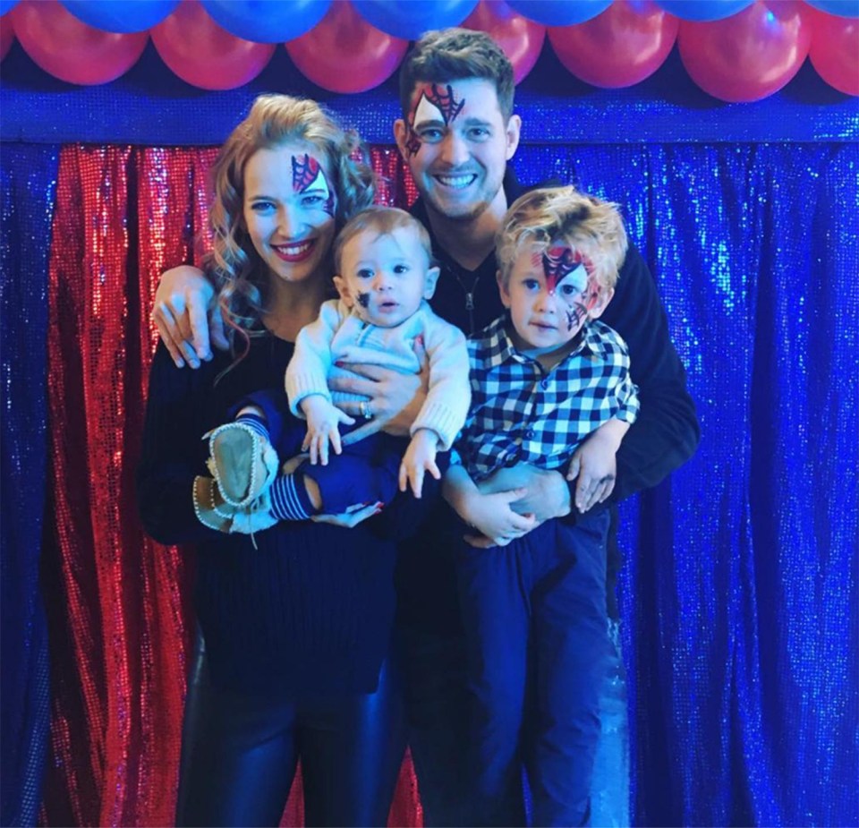 Michael with his wife Luisana and sons Noah and Elias