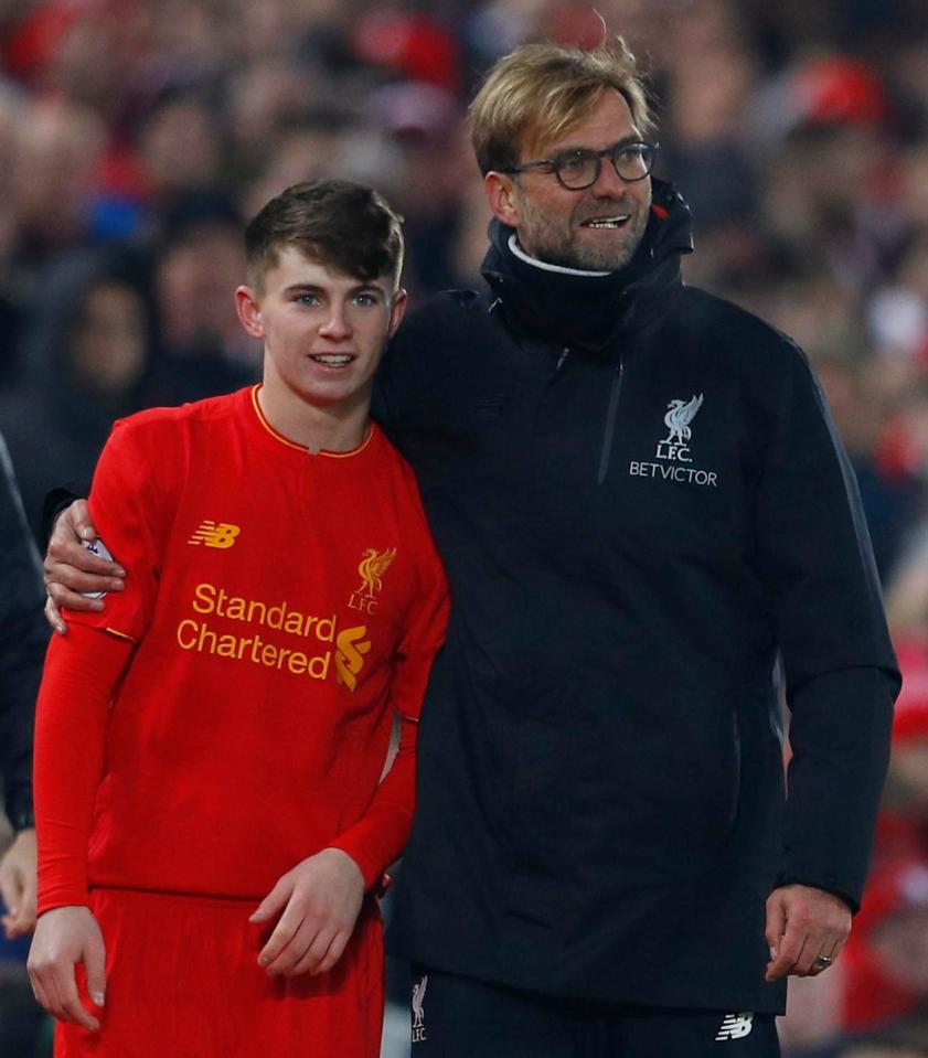  The 17-year-old has featured seven times for Jurgen Klopp this season