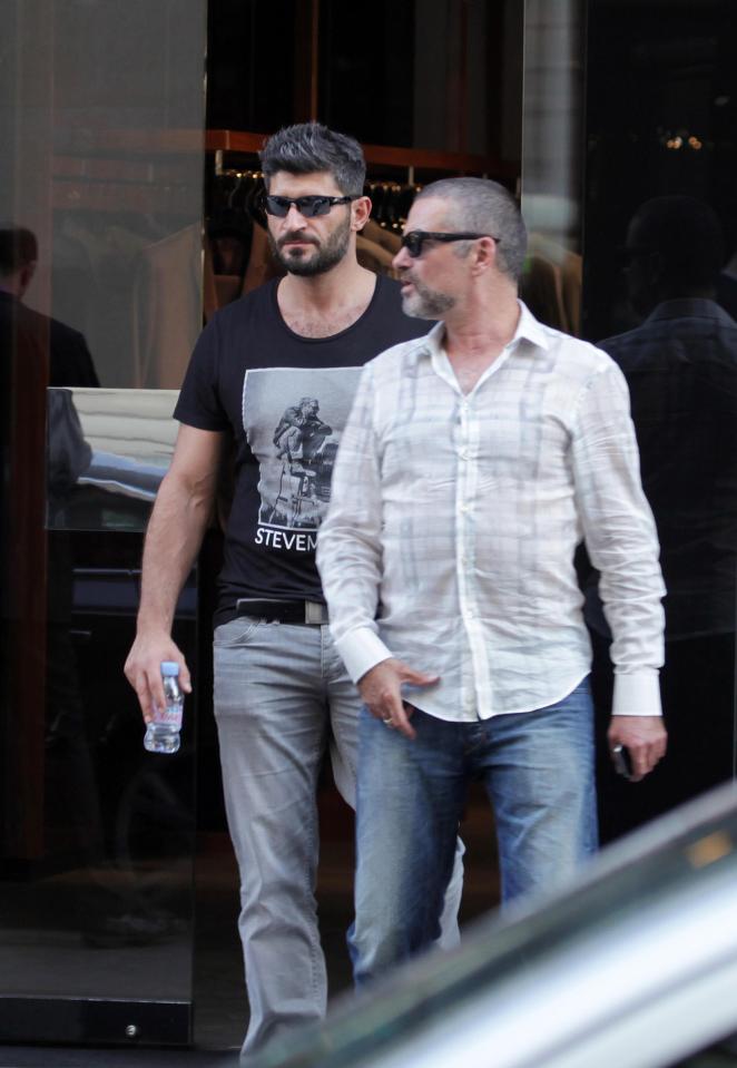  Out and about . . . George Michael and Fadi Fawaz pictured together