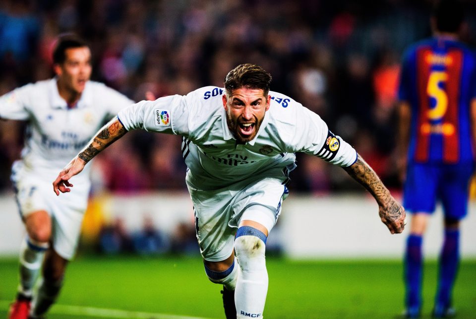  Sergio Ramos shows just what it means to score an equaliser against Barcelona