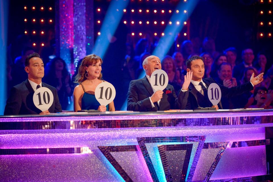  At the table . . . judges pull out their best scores on Strictly Come Dancing