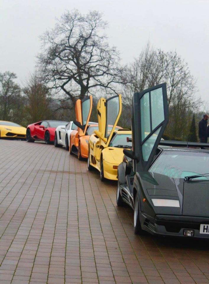  A fleet of Lambos arrive for a video shoot organised by rich kid Danny Lambo