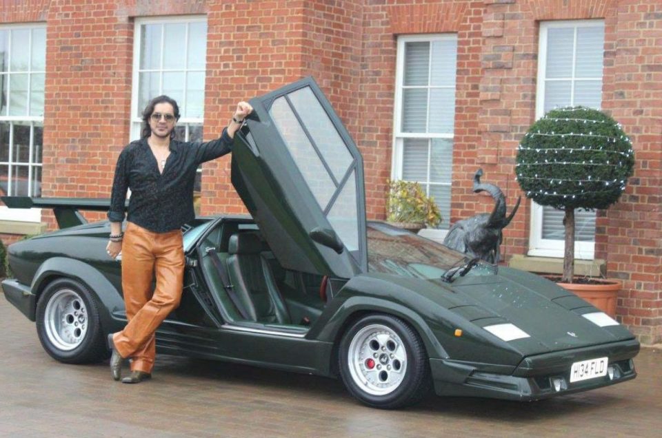  Danny flaunts his style at a Lamborghini party