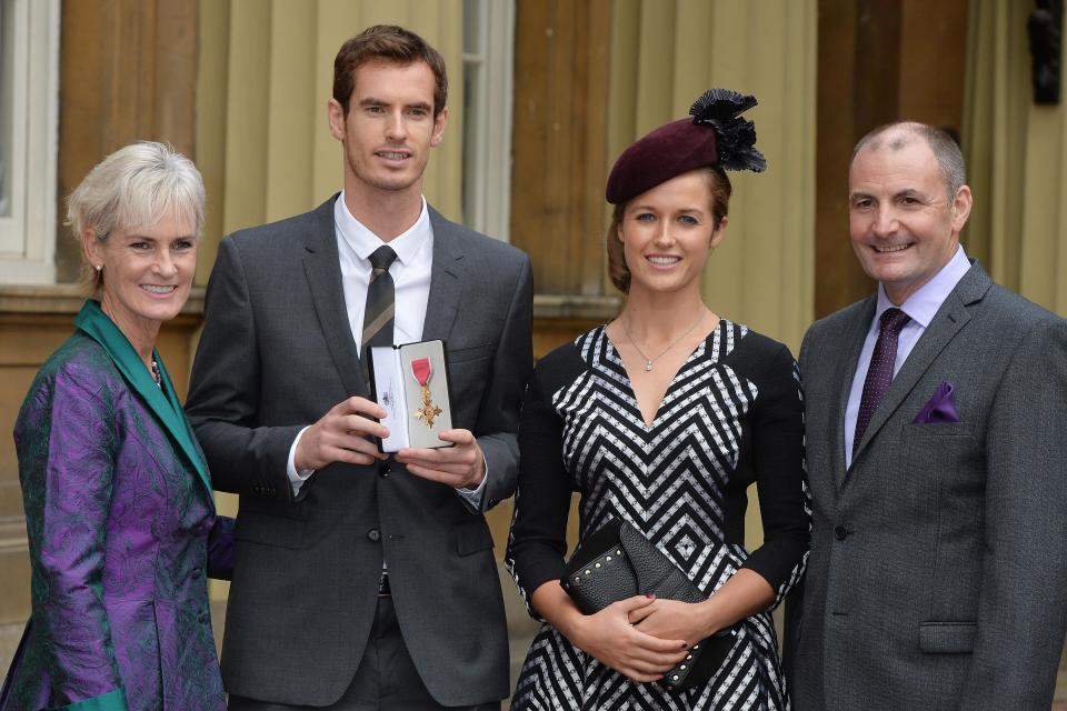  Wiliam Murray (right), posed with ex-wife Judy, son Andy and his wife Kim outside Buckingham Palace in 2013