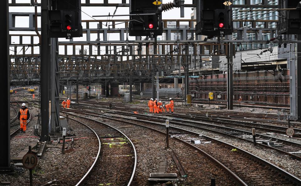  Network Rail is deploying 13,000 workers to upgrade stations, fix tracks and install power lines