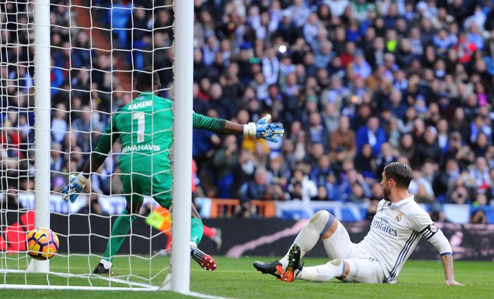  Sergio Ramos scored two and had one disallowed in first half against Malaga