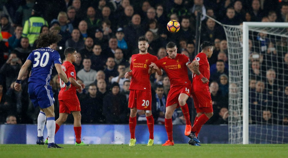 The Brazilian fired in a spectacular free-kick from 30-yards out against the Reds