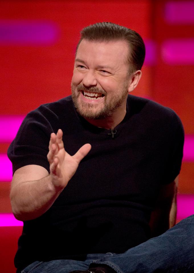  Ricky Gervais is known for his controversial jokes