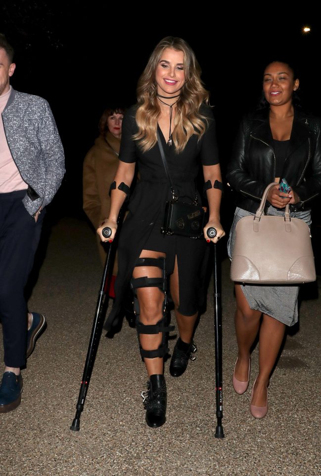  Vogue was left on crutches following the painful injury