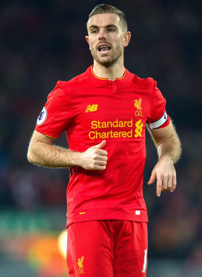  Liverpool's Jordan Henderson comes in third for most touches this term