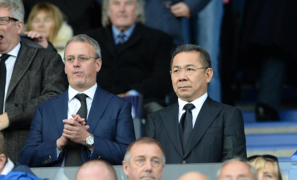  Leicester owner Vichai Srivaddhanaprabha, right, had offered Ranieri his backing before he swung axe