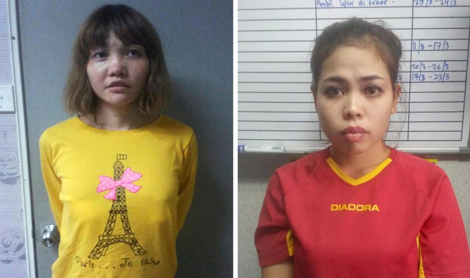  Two women, identified as Siti Aisyah and Doan Thi Huong, are the only two people in custody