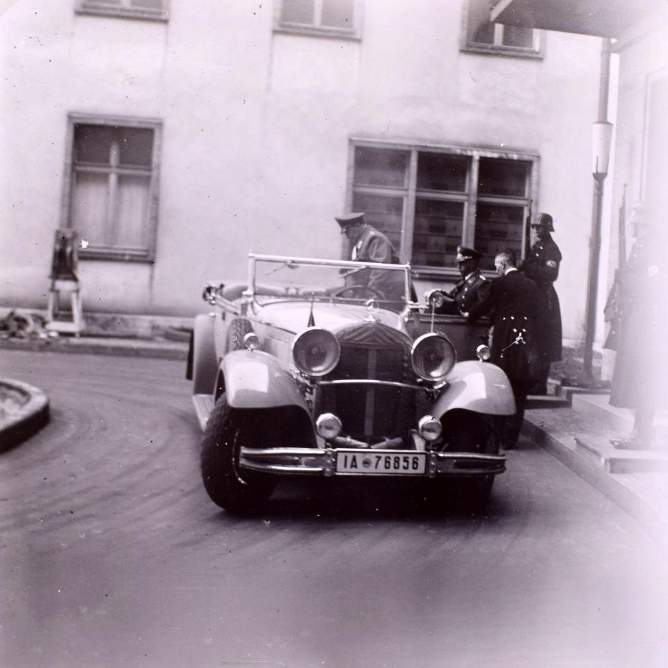  Luftwaffe chief Herman Goering climbs into a plush motor