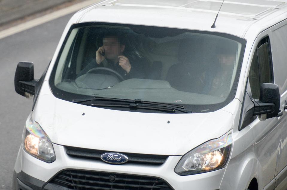  This man was seen driving on the A3 while using his phone and with his other hand off the wheel