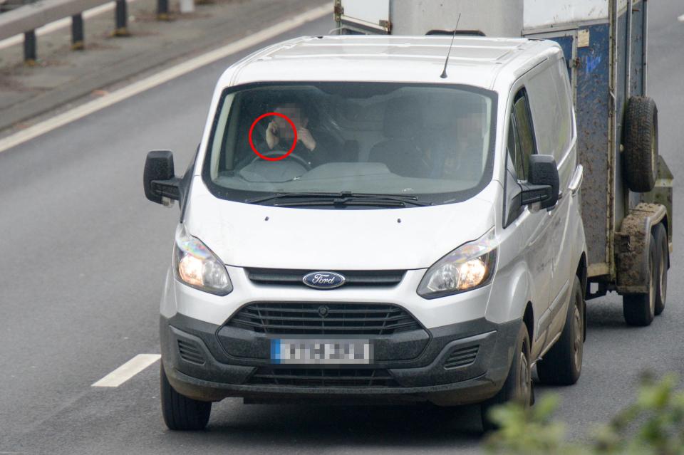  A driver in Guildford, Surrey, seen chatting on a mobile phone while on the road today