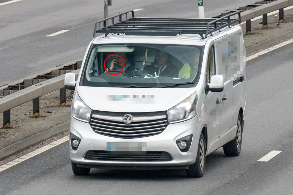  Another driver was snapped today on the A3 through Guildford, Surrey, using a mobile phone