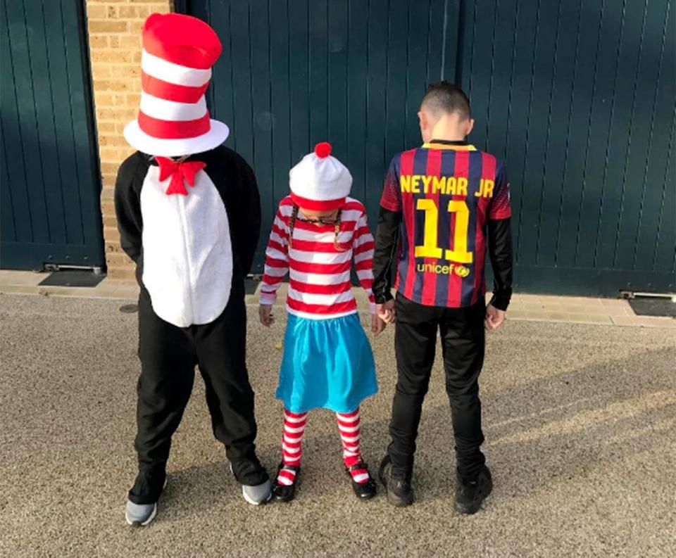  Earlier this month Rio shared a pic of his three kids dressed up for World Book Day