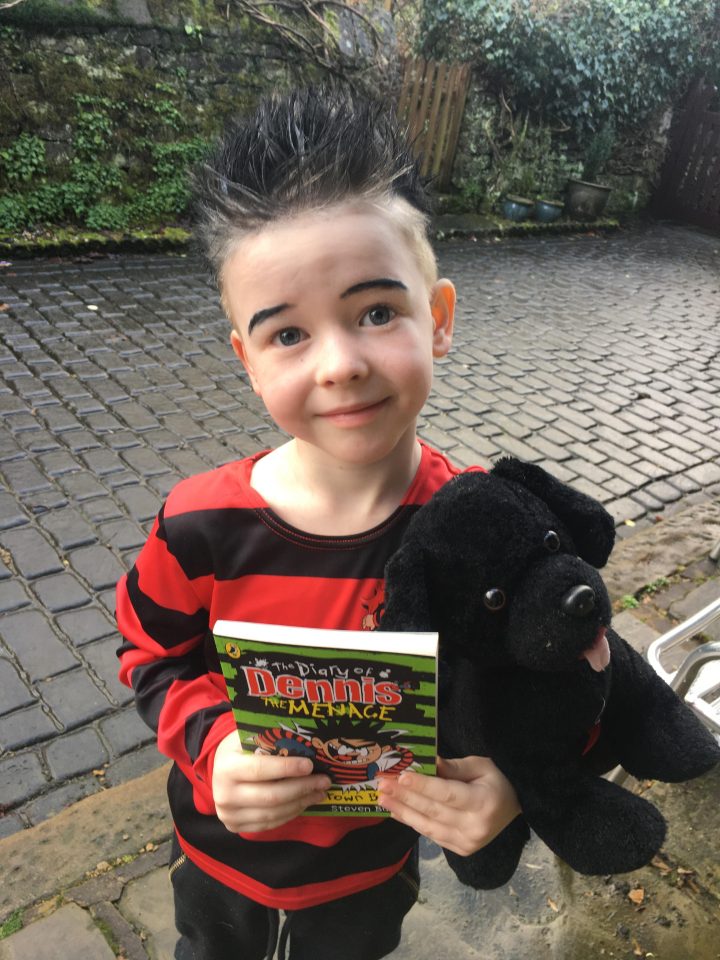  Lewis, 6, from Bolton is dressed as Dennis the Menace