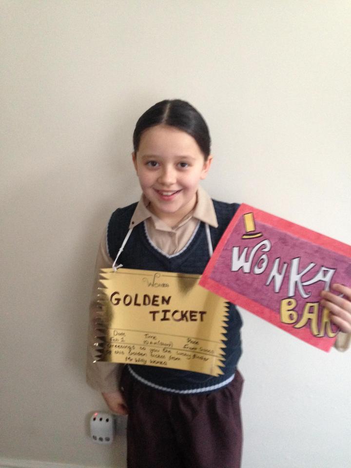  Ruby warren, 8, from Sutton is dressed as Charlie Bucket from Charlie and the Chocolate Factory