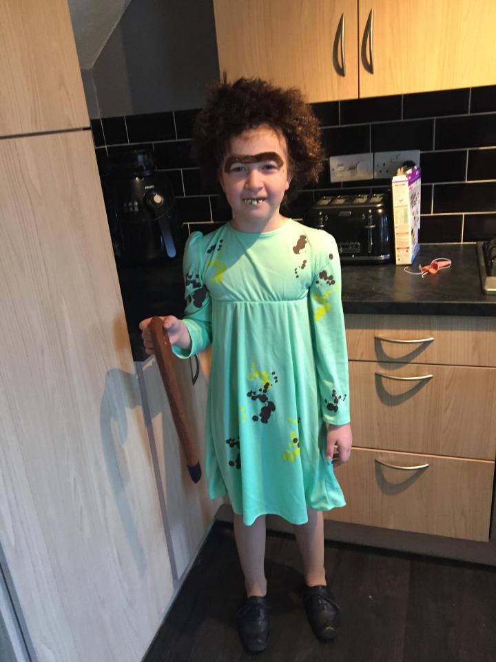  Ashleigh Kirby, 8, in fancy dress from World Book Day