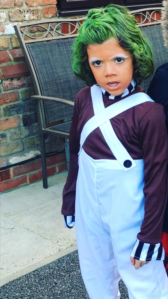  Stanley Greenslade, 7, from Bromley Kent. is dressed as an Oompa Loompa