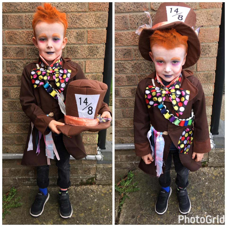  Jack Price, 4, from Colchester is dressed as the Mad Hatter