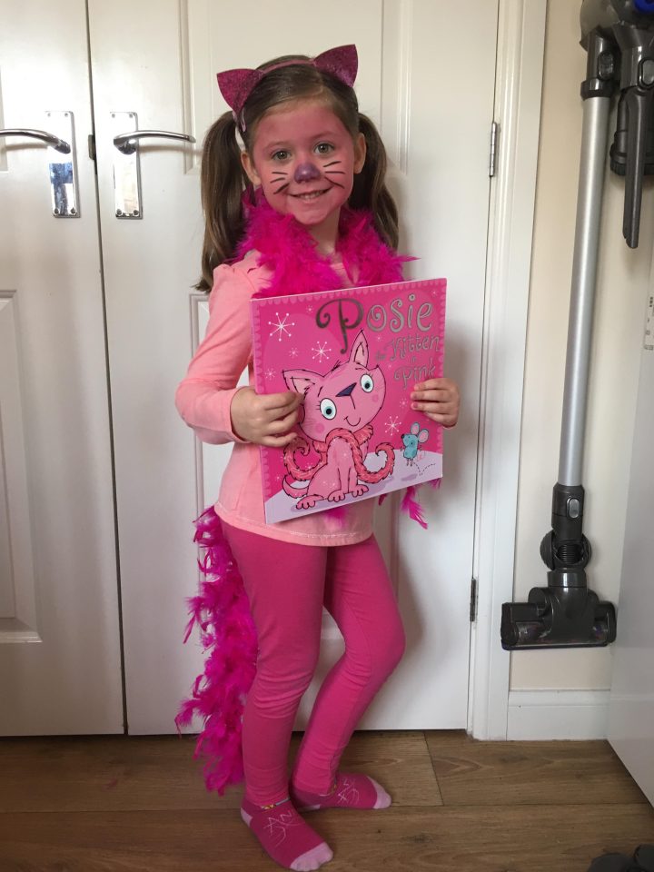  Amelia, 5, is dressed as Posie the Kitten in Pink