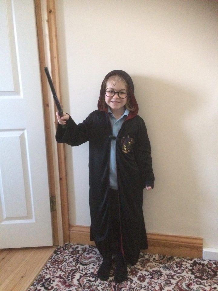  Alexis Jane Wilkinson, 5, from Carlisle, Cumbria is dressed as Harry Potter