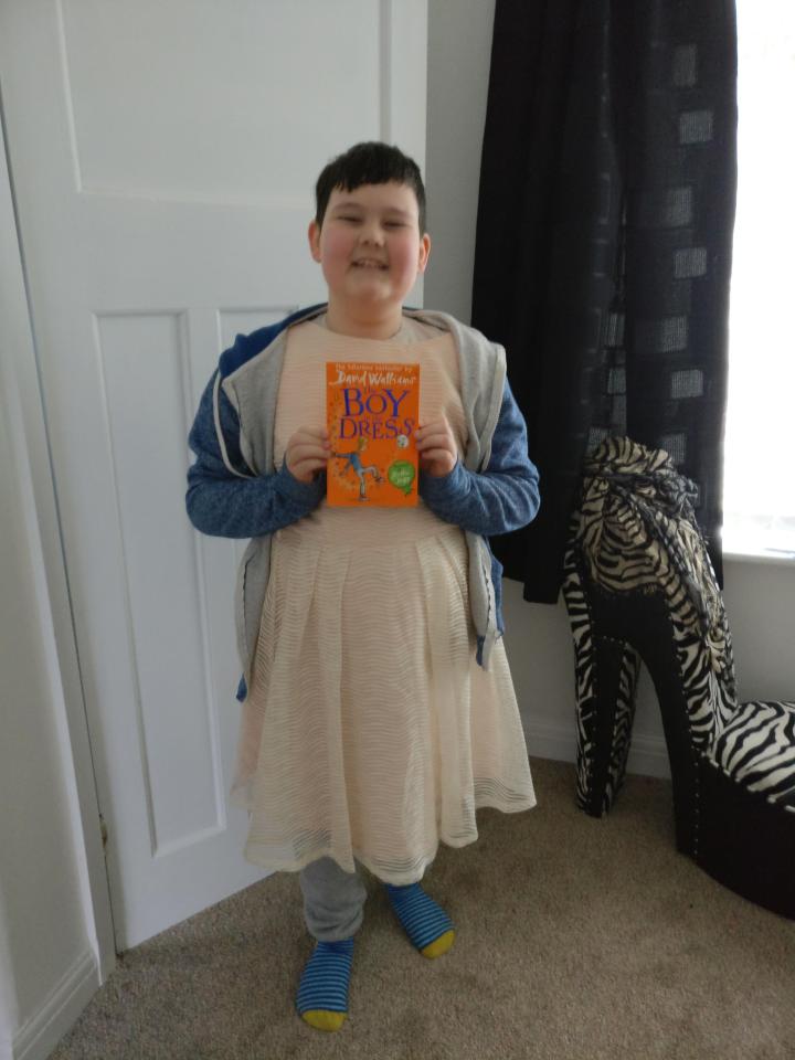  Alfie Wright, 10, from Stockport is dressed as The Boy in the Dress