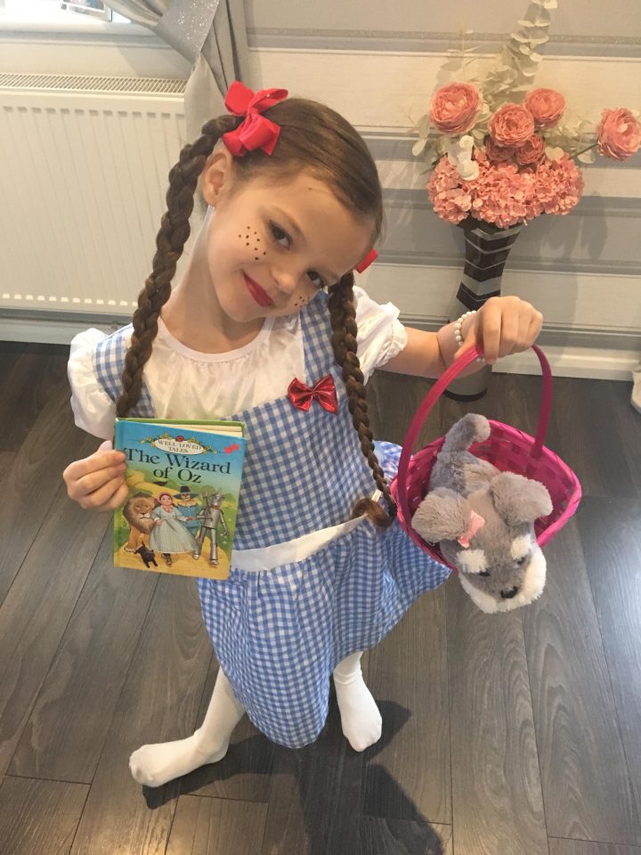  Katie Hill, 6, from Essex is dressed as Dorothy from The Wizard of OZ