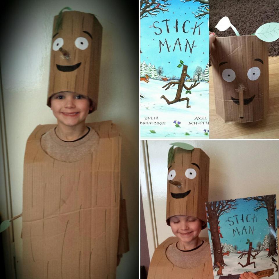  Tyler Wild, 5, from Salford. is dressed as Stickman