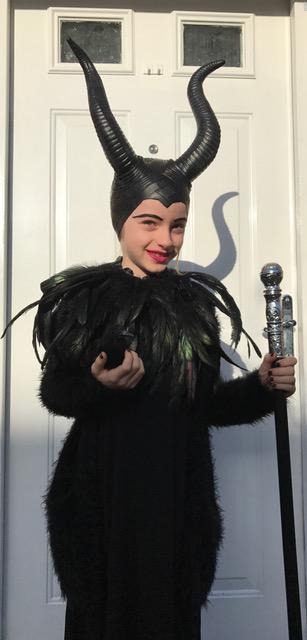  Willow, 8, is dressed as Maleficent