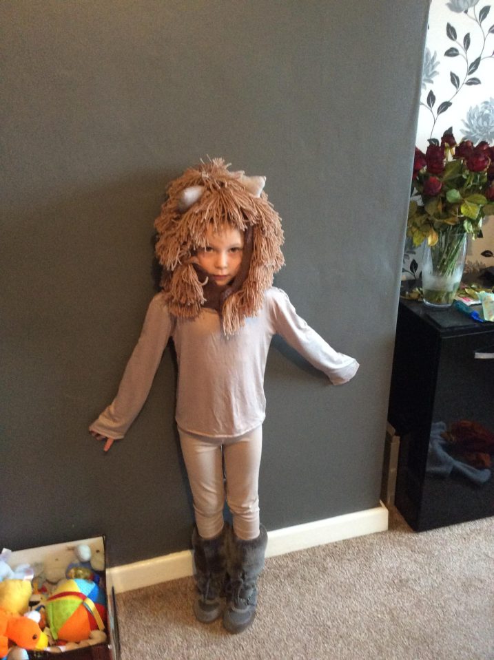  Olivia Parkinson, 6, from Bolton is dressed as Simba from The Lion King