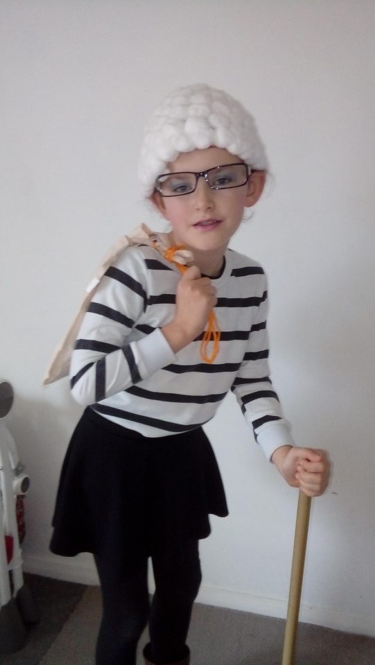  Ruby Colquhoun, 8, is dressed as Gangster Granny