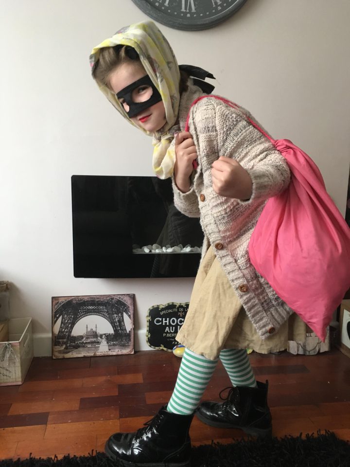  Caitlin Stokes, 8, from Newport is dresses as Gangster Granny