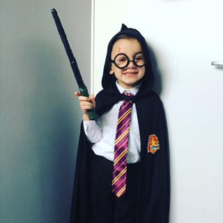  Eren Elmaz, 4, from Barking is dressed as Harry Potter