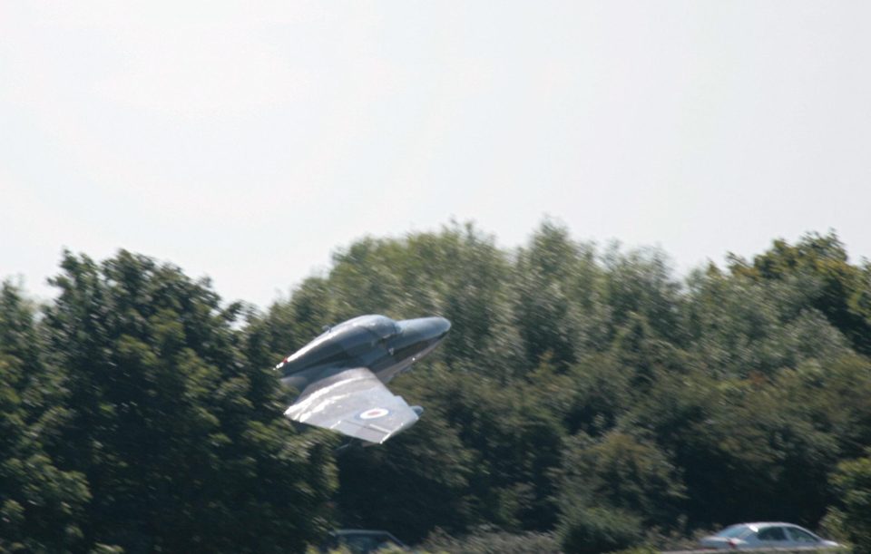  The fighter jet can be seen metres from the ground just seconds before impact